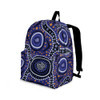 Indigenous Australian Aboriginal Backpack Aboriginal Blue Circle Spirit Water Dreaming