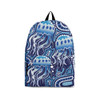 Indigenous Australian Aboriginal Backpack Aboriginal Blue Jellyfish Ocean Flow