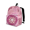 Indigenous Australian Aboriginal Backpack Aboriginal Dusty Rose Circle Meeting Flow Journey