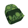 Indigenous Australian Aboriginal Backpack Aboriginal Gathering Dot Art In Deep Forest Green