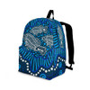 Indigenous Australian Aboriginal Backpack Aboriginal Ocean Fish Dreaming Blue Art Style