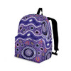 Indigenous Australian Aboriginal Backpack Aboriginal Purple Journey Waves And Dot Art Style