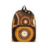Indigenous Australian Aboriginal Backpack Aboriginal Radiant Circles Harmony In Desert Tones