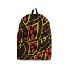 Indigenous Australian Aboriginal Backpack Aboriginal Tribal Path In Flame Dot Geometry Style