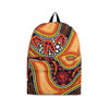 Indigenous Australian Aboriginal Backpack Aboriginal Warm Earth Dot Art Spirit