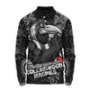 Collingwood Long Sleeve Polo Shirt Spirit Warriors Of The Game
