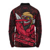 Essendon Long Sleeve Polo Shirt Spirit Warriors Of The Game