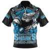 Cronulla-Sutherland Sharks Zip Polo Shirt Final Clash Battle Edition