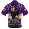 Melbourne Storm Zip Polo Shirt Final Clash Battle Edition