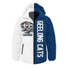 Geelong Cats Hooded Padded Jacket Warrior's Heart Ignites