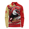 Redcliffe Dolphins Long Sleeve Polo Shirt Chasing Victory 2025 Final Series Pride