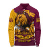 Brisbane Broncos Long Sleeve Polo Shirt Battle For Glory Rugby Finals Edition Brisbane Broncos Long Sleeve Polo Shirt Battle For Glory Rugby Finals Edition