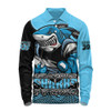 Cronulla-Sutherland Sharks Long Sleeve Polo Shirt Battle For Glory Rugby Finals Edition