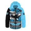 Cronulla-Sutherland Sharks Hooded Padded Jacket Battle For Glory Rugby Finals Edition