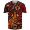 Indigenous Australian Aboriginal Baseball Shirt Echoes Of The Dreaming
