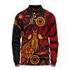Indigenous Australian Aboriginal Long Sleeve Polo Shirt Echoes Of The Dreaming