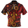 Indigenous Australian Aboriginal Zip Polo Shirt Echoes Of The Dreaming Indigenous Australian Aboriginal Zip Polo Shirt Echoes Of The Dreaming
