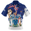 Victoria Zip Polo Shirt Power Pride And Heritage Crest