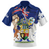 Queensland Zip Polo Shirt Power Pride And Heritage Crest