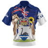 Western Australia Zip Polo Shirt Power Pride And Heritage Crest