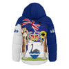 Western Australia Hooded Padded Jacket Power Pride And Heritage Crest