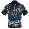 Geelong Cats Zip Polo Shirt Spirit Warriors Of The Game Geelong Cats Zip Polo Shirt Spirit Warriors Of The Game