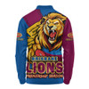 Brisbane Lions Long Sleeve Polo Shirt Australian Football Finals Premiership Spirit