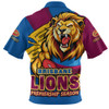 Brisbane Lions Zip Polo Shirt Australian Football Finals Premiership Spirit