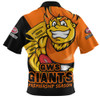 GWS GIANTS Zip Polo Shirt Australian Football Finals Premiership Spirit