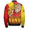 Gold Coast SUNS Bomber Jacket Australian Football Finals Premiership Spirit Gold Coast SUNS Bomber Jacket Australian Football Finals Premiership Spirit