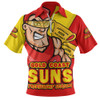Gold Coast SUNS Zip Polo Shirt Australian Football Finals Premiership Spirit
