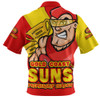 Gold Coast SUNS Zip Polo Shirt Australian Football Finals Premiership Spirit