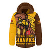Hawthorn Hooded Padded Jacket Australian Football Finals Premiership Spirit