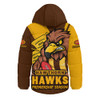 Hawthorn Hooded Padded Jacket Australian Football Finals Premiership Spirit