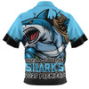 Cronulla-Sutherland Sharks Zip Polo Shirt Unleash Power In The Ultimate Battle
