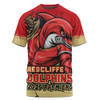 Redcliffe Dolphins T-Shirt Unleash Power In The Ultimate Battle Redcliffe Dolphins T-Shirt Unleash Power In The Ultimate Battle