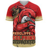 Redcliffe Dolphins Baseball Shirt Unleash Power In The Ultimate Battle Redcliffe Dolphins Baseball Shirt Unleash Power In The Ultimate Battle