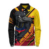 Adelaide Crows Long Sleeve Polo Shirt Battlefield Glory Gear