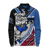 Western Bulldogs Long Sleeve Polo Shirt Battlefield Glory Gear
