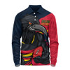 Adelaide Crows Long Sleeve Polo Shirt Defend The Pride