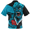 Port Adelaide Zip Polo Shirt Defend The Pride