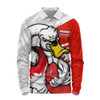 Sydney Swans Long Sleeve Polo Shirt Defend The Pride