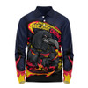 Adelaide Crows Long Sleeve Polo Shirt Premiership Series Flame Edition