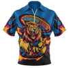 Brisbane Lions Zip Polo Shirt Premiership Series Flame Edition