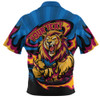 Brisbane Lions Zip Polo Shirt Premiership Series Flame Edition