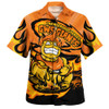 GWS GIANTS Hawaiian Shirt Premiership Series Flame Edition GWS GIANTS Hawaiian Shirt Premiership Series Flame Edition