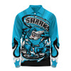 Cronulla-Sutherland Sharks Long Sleeve Polo Shirt Premiership Series Sports Gear
