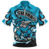 Cronulla-Sutherland Sharks Zip Polo Shirt Premiership Series Sports Gear Cronulla-Sutherland Sharks Zip Polo Shirt Premiership Series Sports Gear