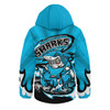 Cronulla-Sutherland Sharks Hooded Padded Jacket Premiership Series Sports Gear
