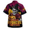 Brisbane Broncos Hawaiian Shirt Dark Moon Rugby Halloween Battle Edition